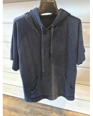 Bobi Short Sleeeve Terry Hoodie - Blue
