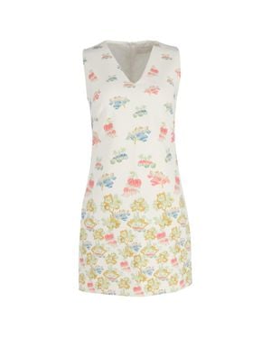 Peter Pilotto Sleeveless Floral Mini Dress - White