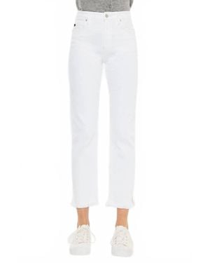 Kancan High Rise Slim Straight Jeans - White