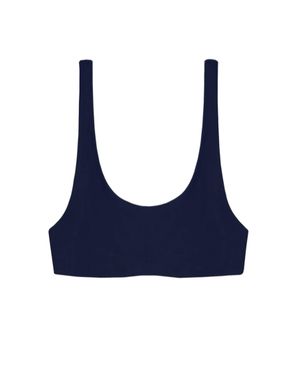 JADE Swim Round Edges Bikini Top - Blue