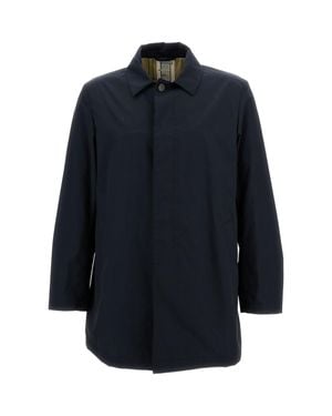 L'IMPERMEABILE Short-Length Coat With Minimalist Design - Blue