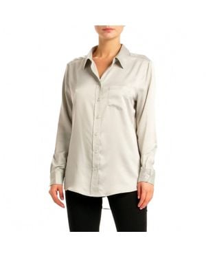 Elan Smooth As Silk Button-Down Shirt - Natural