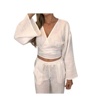 Phie Collective Cotton Tie Top - Natural