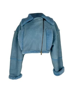 Jacquemus La Veste Paioù Cropped Jacket - Blue