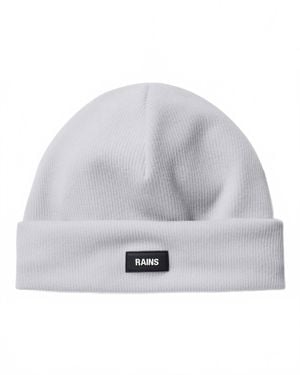 Rains Ribbed Fleece Beanie - Gray