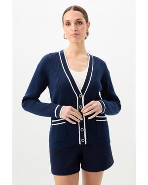 Trina Turk Henin Cardigan - Blue