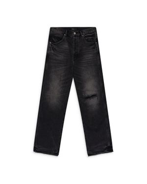 Purple Brand Concorde Rip Repair Wide-Leg Jeans - Black