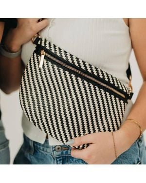 Pretty Simple Westlyn Diagonal Woven Bum Bag - Metallic