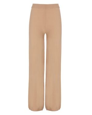 Kangra Viscose Straight-Leg Pants - Natural
