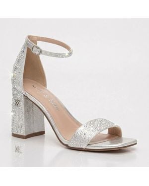 Kelly & Katie Caital Sandals Rhinestones Ankle Strap Zap2592 - White