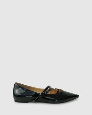 Belle & Bloom Begin Again Buckled Flat - White