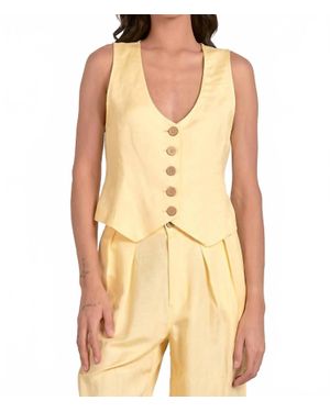 Elan Halter Vest Top - Yellow