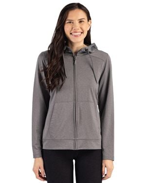 Clique Dash Recycled Full Zip Hooded Sweatshirt - Gray