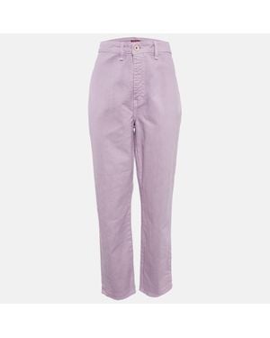 STAUD Lilac Denim Straight Leg Jeans L Waist - Purple