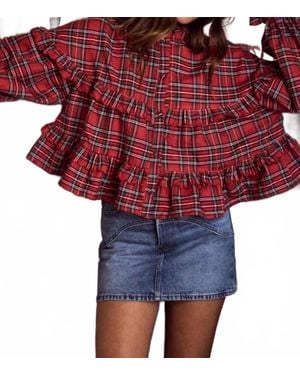Clothing by IVE Plaid Christmas Top - Red