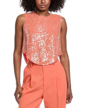 LAPOINTE Sequin Tank Top - Red