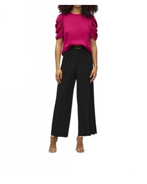 Joseph Ribkoff Pleated Wide Leg Pants - Pink