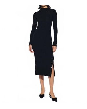Nation Ltd Leni Side Snap Midi Dress - Blue