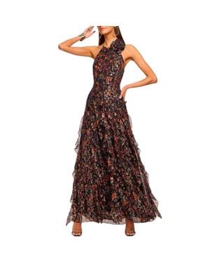 Ramy Brook Idella Printed Halter Gown - Brown