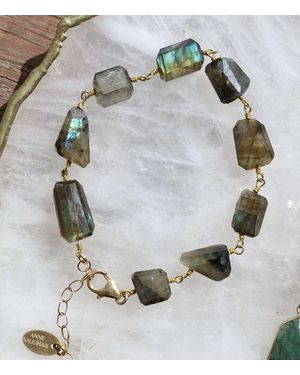 Anne Vaughan Hand-Cut Iridescent Bracelet - Gray