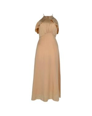 Zimmermann Ruffle-Trimmed Midi Dress - Natural