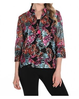 FRANK LYMAN Abstract Lightweight Mesh Jacket - Red