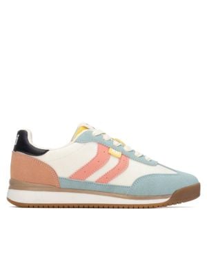 Xti Low Wedge Laced Shoe - Blue