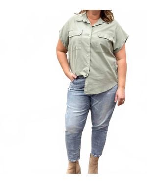 She + Sky Tessa Button Up Top - Natural