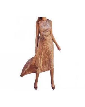 Dress Forum Too Precious One Shoulder Asymmetrical Dress - Brown