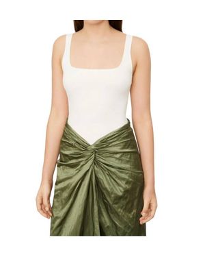 Vince Square Front Cami Top - Green