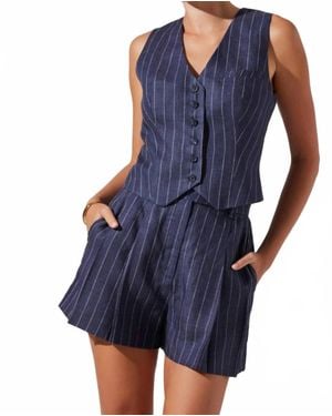 Astr Kaiko Denim Vest - Blue