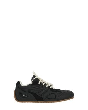 Axel Arigato Slow Runner Leather-Blend Sneakers - Black