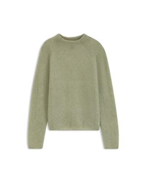 BOSS Alpaca-Blend Sweater With Mock Neck - Green