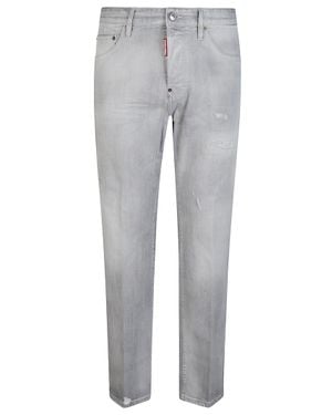 DSquared² 642 Distressed Light Jeans - Gray