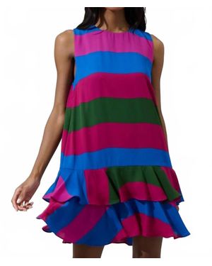 Sugarlips Saige Striped Una Shift Mini Dress - Blue