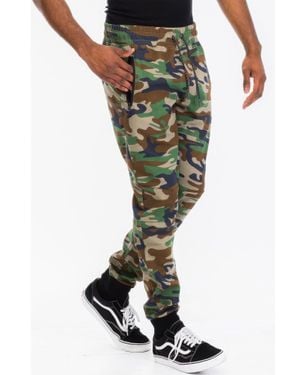 TRUEDAMES Solid Heathered Jogger - Green