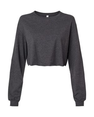 Bella Canvas Fwd Fashion Crop Long Sleeve Tee - Black