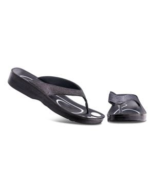 AEROTHOTIC Original Orthotic Comfort Thong Sandal Flip Flops - Black