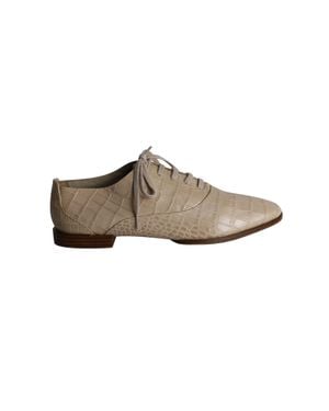 Alexander Wang Ingrid Croc-Embossed Oxfords - Brown