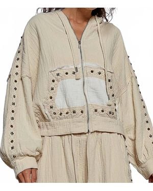 Pol Stoddard Zip Up Hoodie - Brown