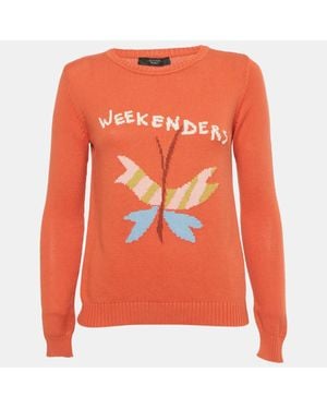 Weekend by Maxmara Logo Knit Sweater - Orange