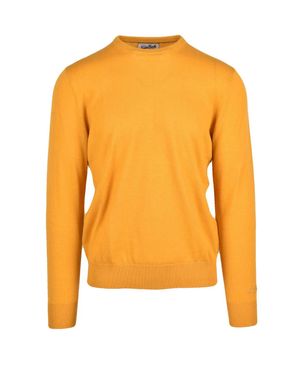 MC2 Saint Barth Merino-Cashmere Crewneck Sweater - Orange