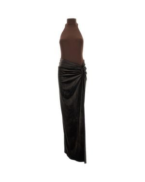 ANDAMANE Jessie Halter Stretch Maxi Dress - Black