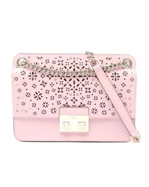 Furla Bella Leather Shoulder Bag - Pink