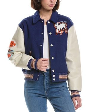 Mother The Team Spirit Wool-Blend Jacket - Blue