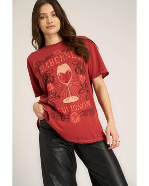 Project Social T Cabernet Relaxed Tee - Red