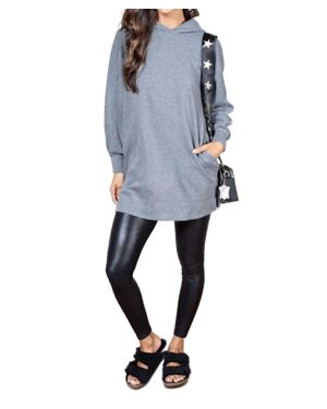 Bobi Split Seam Hoodie Chambray - Blue