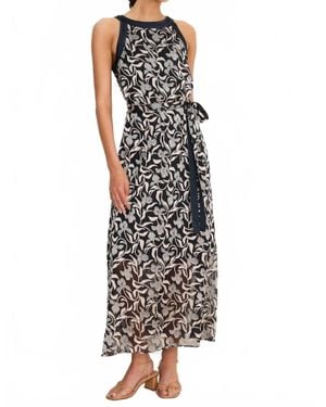 NIC+ZOE Floral Burnout Becca Dress - Black