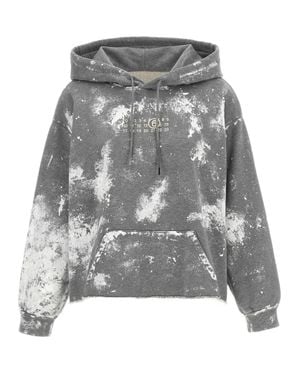 MM6 by Maison Margiela Numeric Signature Mm6 Hoodie - Gray