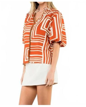 Thml Hagan Printed Top - Orange